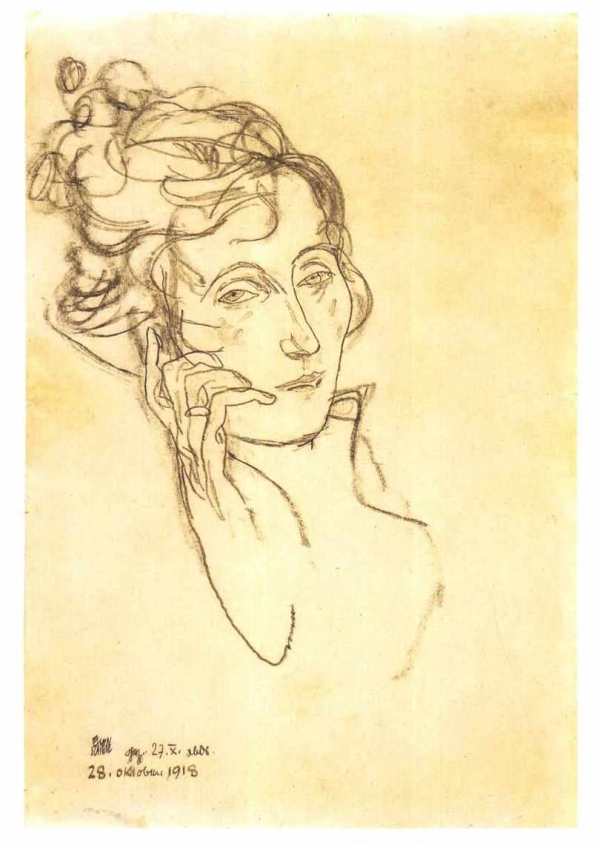 에곤 실레의 그림. 죽어가는 아들 Edith Schiele. (Leopold Museum, Vienna)