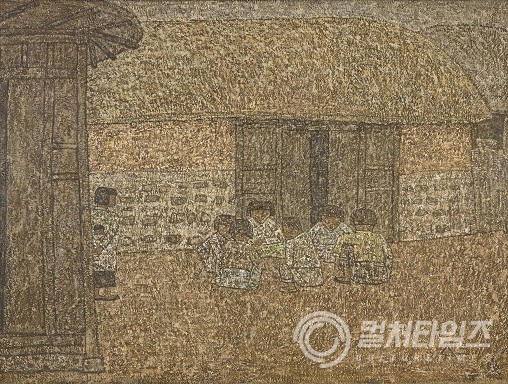 ▲ 박수근, 유동, 1954, 캔버스에 유채, 130x97cm.